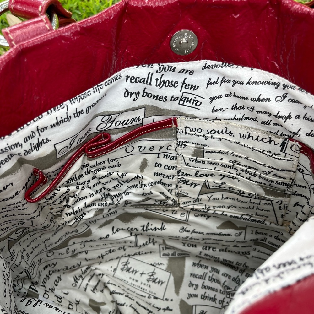 Barr + Barr Red Leather Bag Absolutely Stunning - Picture 12 of 16